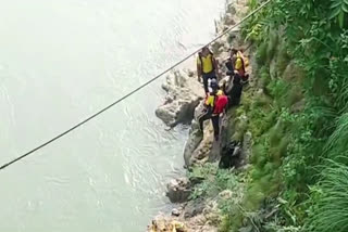 Scooty Rider Girl Fell Into Saryu River