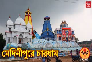 Char Dham in Puja Pandal