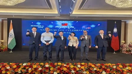 Senior officials from Taiwan at an event held to celebrate 113th national day of Taiwan in New Delhi on Tuesday