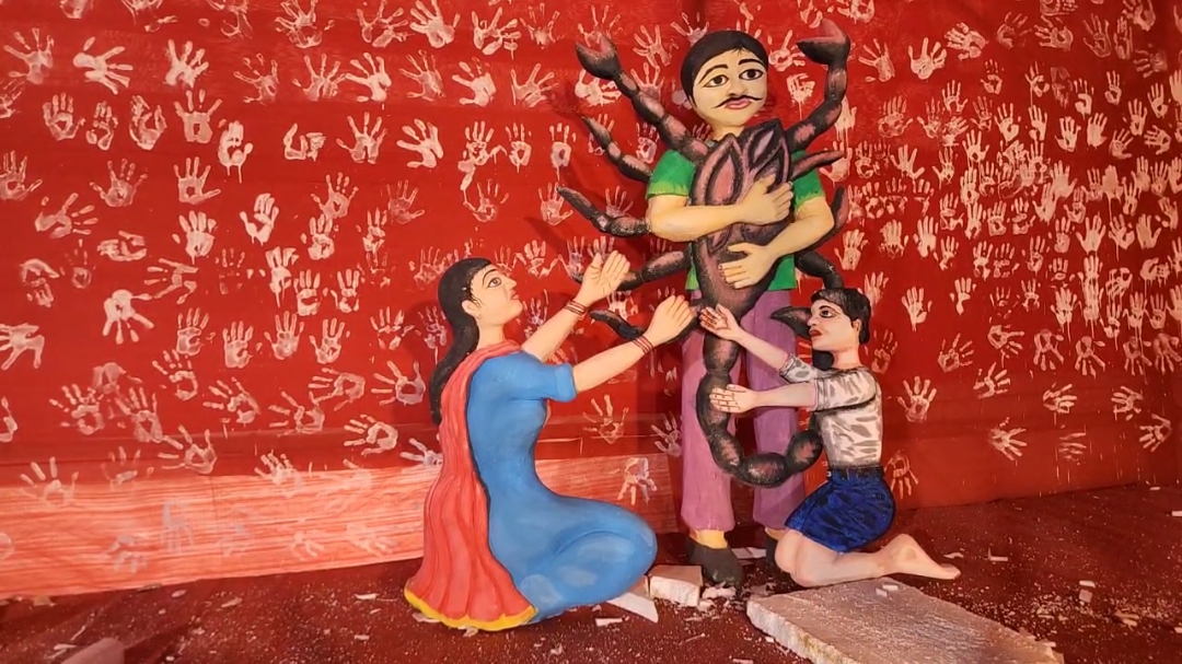 Durga Puja pandal in dhanbad