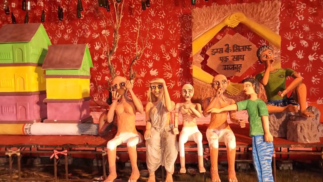 Durga Puja pandal in dhanbad