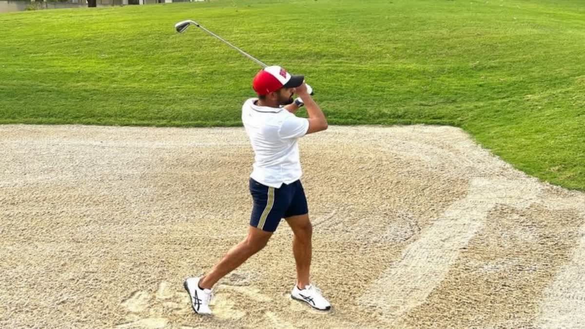 Babar Azam plays golf in Kolkata