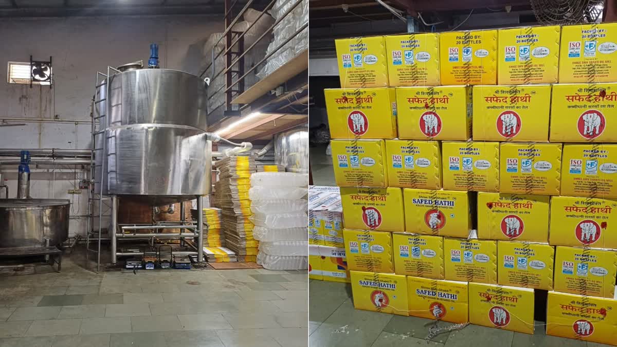 Suspicious quantity of 1 863 kg of ghee and oil valued at over 6 lakh 24 thousand was seized from Surat and Valsad