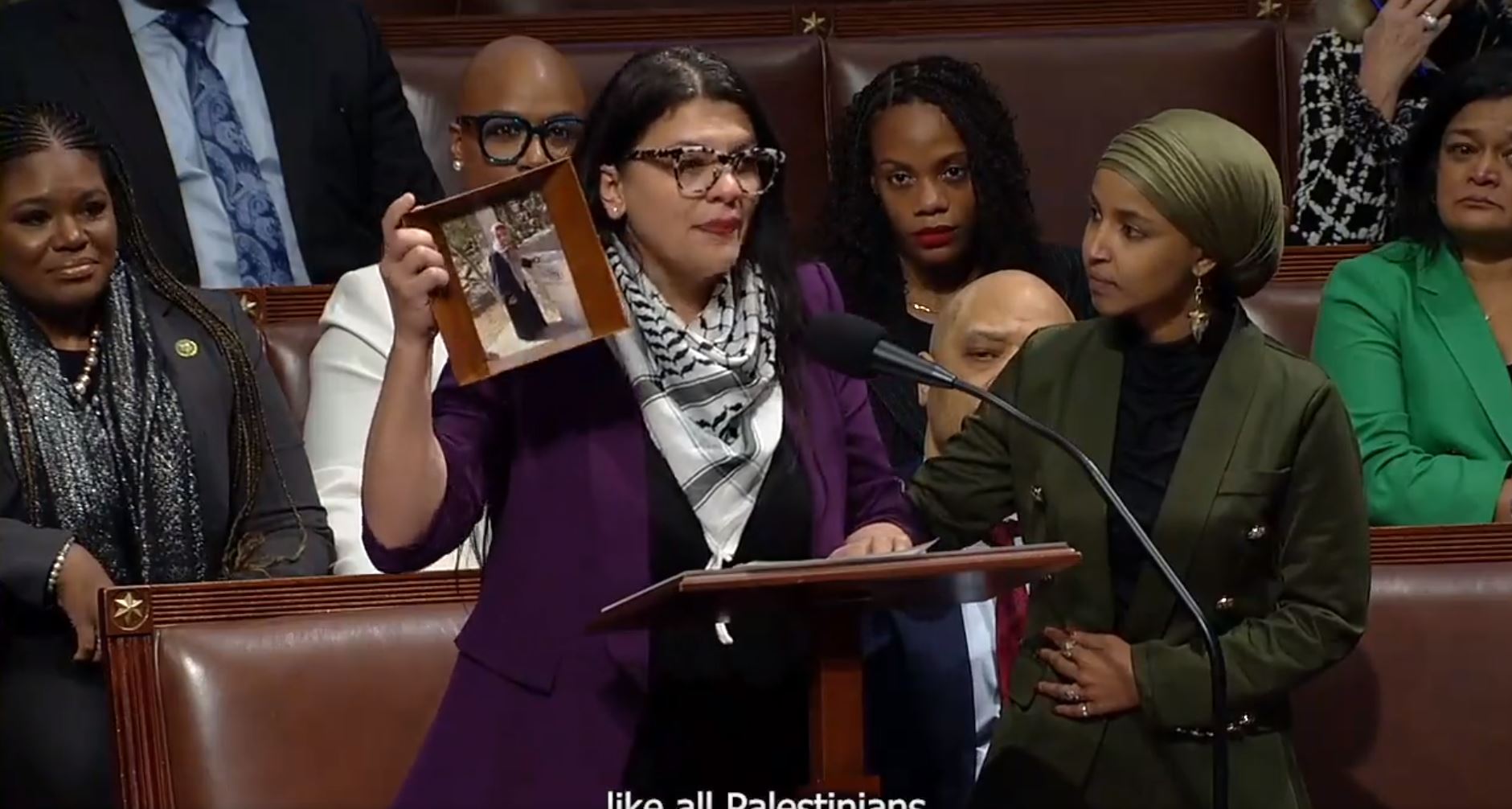 Representative  Rashida Tlaib over Israel-Hamas