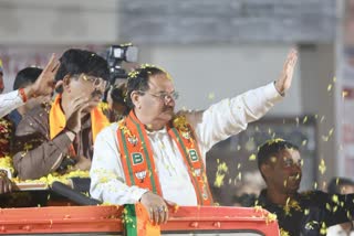 JP Nadda road show in Mhow