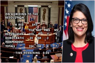 House votes to censure Representative  Rashida Tlaib