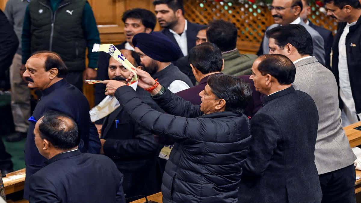 uproar-in-j-k-assembly-as-bjp-members-protest-over-special-status-resolution