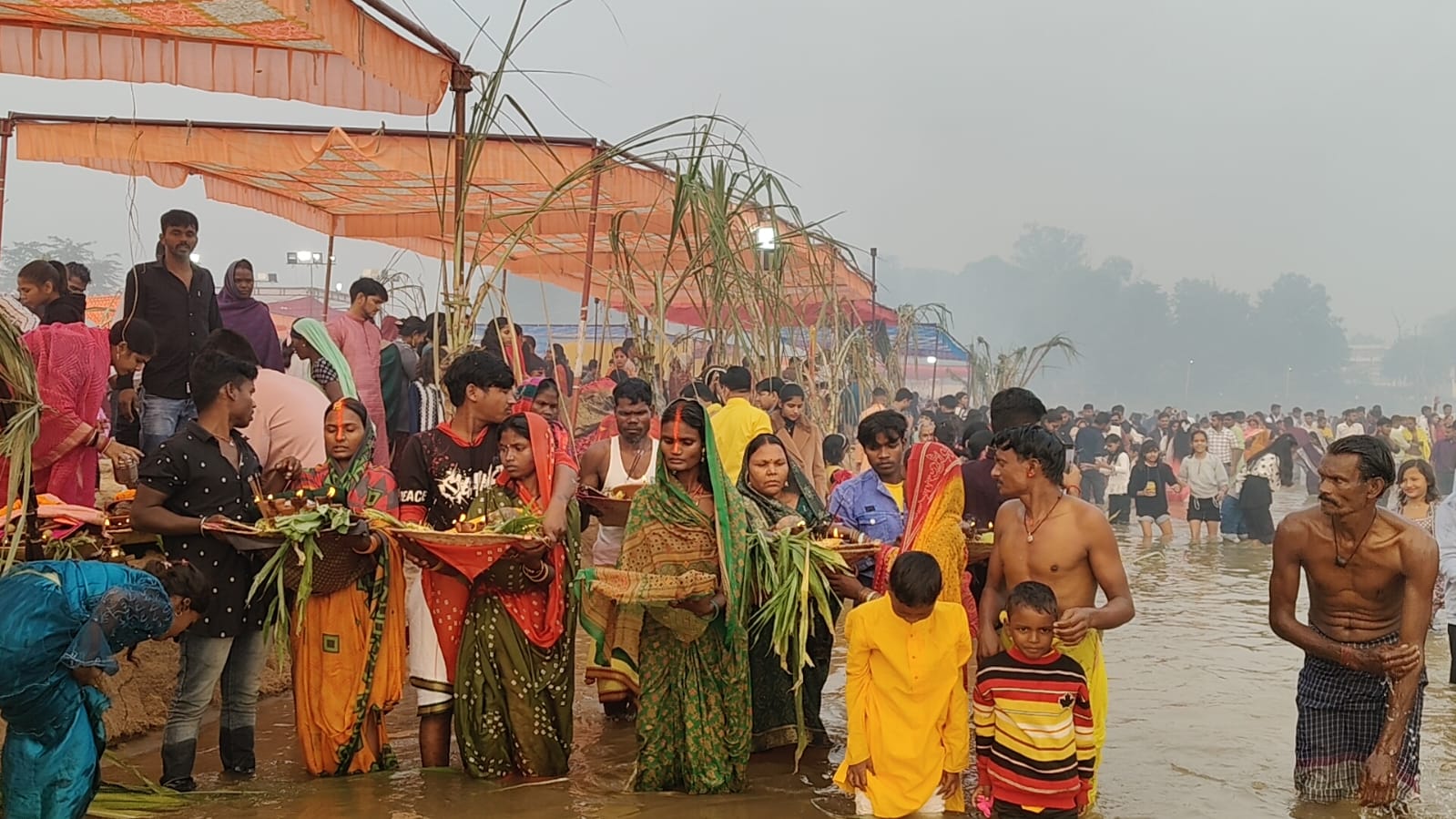 CHHATH AT KANHAR RIVER GHAT