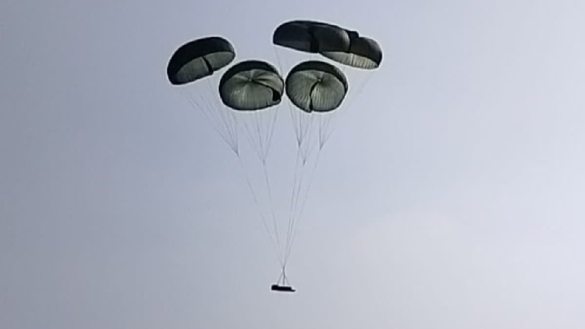 Indian Air Force will be able to drop arms, equipment weighing upto 16 tons in inaccessible areas with parachute