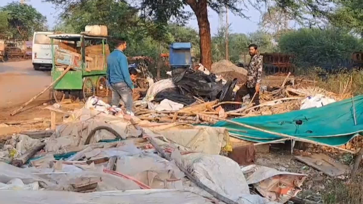 Bulldozer Runs On Illegal Chakhna Centers