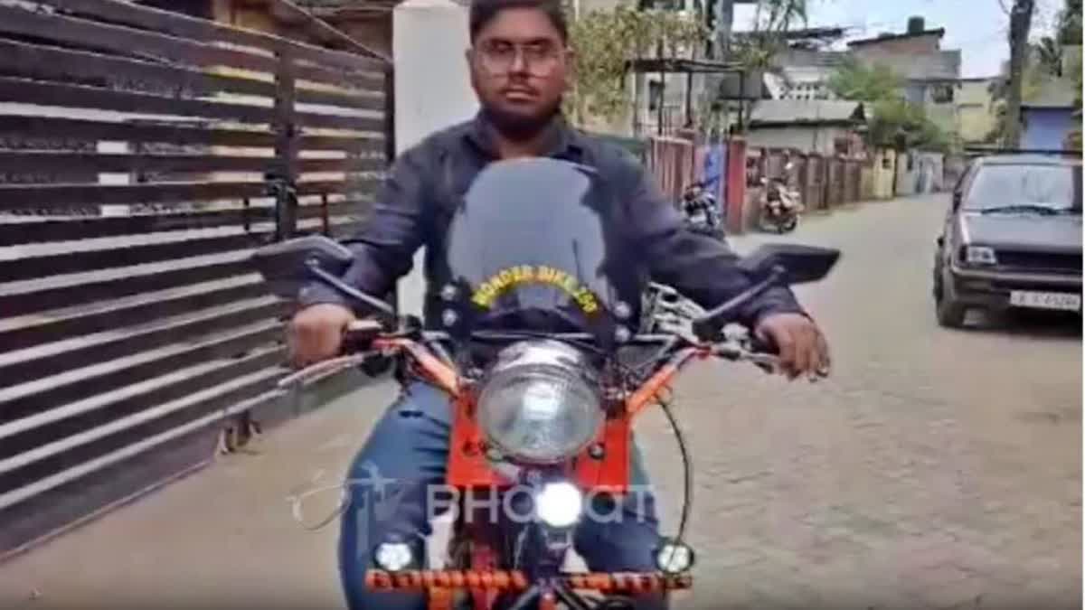 ASSAM SERIAL INNOVATOR DEVELOPS BATTERY OPERATED WONDER BIKE DREAMS TO BUILD E CAR IN FUTURE