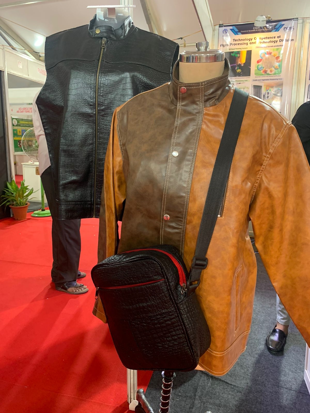 exhibition-of-jackets-bags-and-shoes-made-from-agricultural-waste-at-international-food-conference