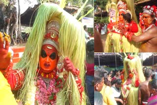 theyyam story  കാസര്‍ക്കോട്ടെ കളിയാട്ടക്കാല കാഴ്‌ചകള്‍  Kasaragod Kaliyattam Udayilidal Ceremony  Udayilidal Ceremony  Udayilidal Ceremony In Kasaragod  കാസര്‍കോട് വാര്‍ത്തകള്‍  കാസര്‍കോട് ജില്ല വാര്‍ത്തകള്‍  കാസര്‍കോട് പുതിയ വാര്‍ത്തകള്‍  Kerala News Updates  Latest News In Kasaragod  പതിക്കാല്‍ ചാമുണ്ഡേശ്വരി  കരുവാച്ചേരി പതിക്കാല്‍ ചാമുണ്ഡേശ്വരി ക്ഷേത്രം  തെയ്യം  കാസര്‍കോട് തെയ്യം