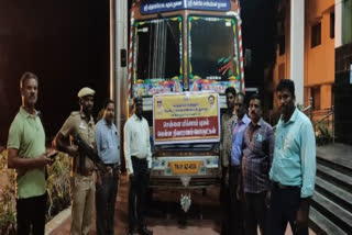 Sending relief goods from Ariyalur to Chennai
