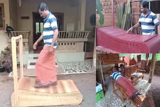 Carpenter Made Wooden Treadmill