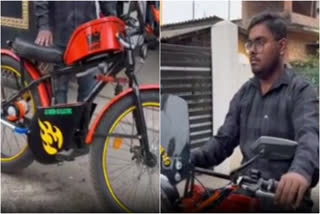 e bike made by a Tezpur student can travel 30 kilometers at a cost of 8 rupees