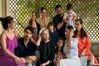 Sharmila Tagore celebtrates birthday with family; Kareena Kapoor, Saif Ali Khan, Sara serenade her with Baar Baar Din Ye Aaye
