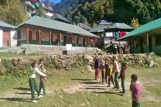 one teacher running a primary School in Mandi