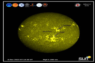 In the Sun images , Sunspots, plage and quiet Sun regions were revealed