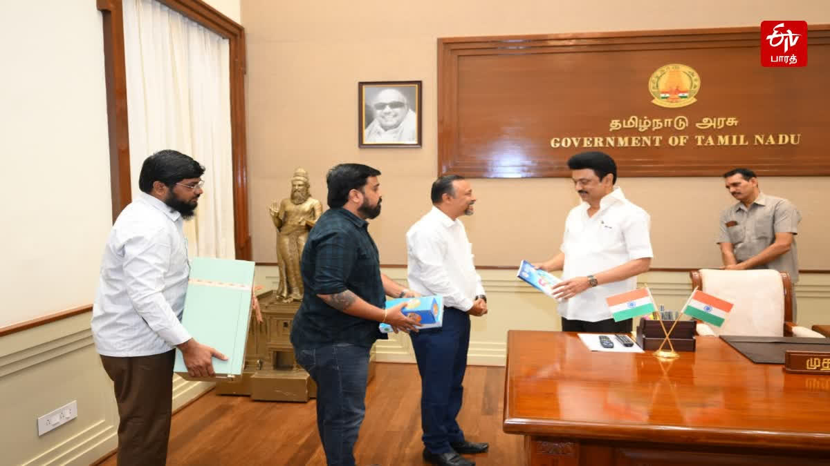 Eenadu Golden Jubilee Booklet Presented to Tamil Nadu CM Stalin in Chennai.