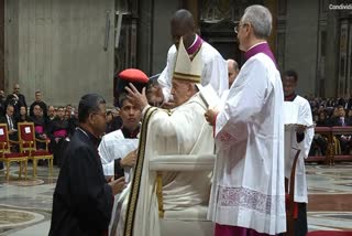 GEORGE KOOVAKAD FROM CHANGANASSERY  POPE FRANCIS CARDINAL CEREMONY  മാര്‍ ജോര്‍ജ് കൂവക്കാട് കര്‍ദിനാള്‍  ഫ്രാന്‍സിസ് മാര്‍പാപ്പ വത്തിക്കാന്‍