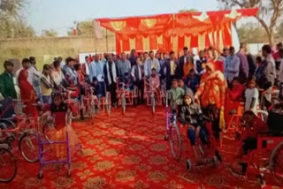 80 disabled children of farrukhabad received equipment today latest.