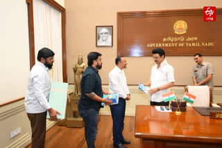 Eenadu Golden Jubilee Booklet Presented to Tamil Nadu CM Stalin in Chennai.