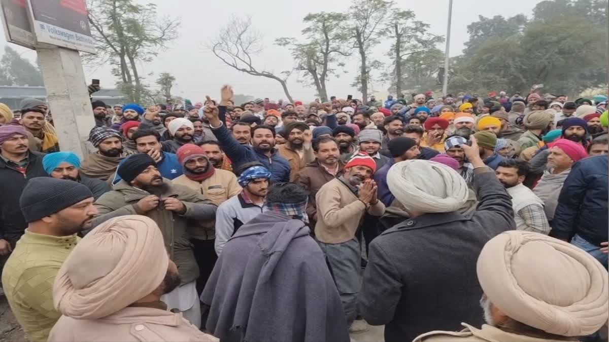 Bathinda truck unian protest new hit and ran law