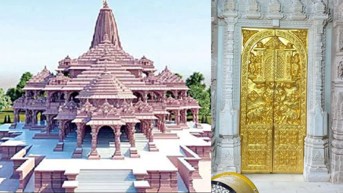 Ram Temple Consecration: Radiant golden door of sanctum sanctorum installed