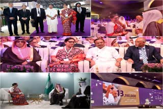 Etv BharatSmriti irani participated  in inauguration ceremony of Haj and Umrah Conference