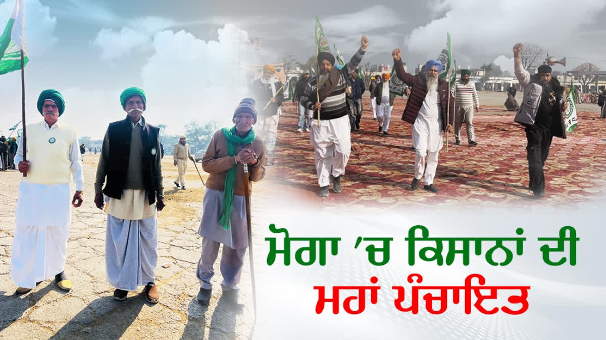 Maha Panchayat begins in Moga, around 50 thousand farmers including big farmer leaders will gather