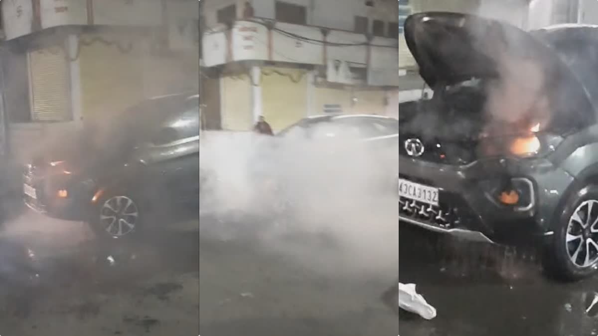 RATLAM MOVING CAR CAUGHT FIRE