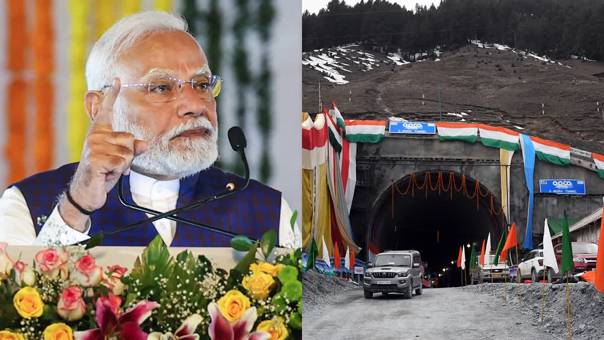 Z-Morh Tunnel (L) connecting Ladakh with Kashmir is all set for inauguration by PM Modi