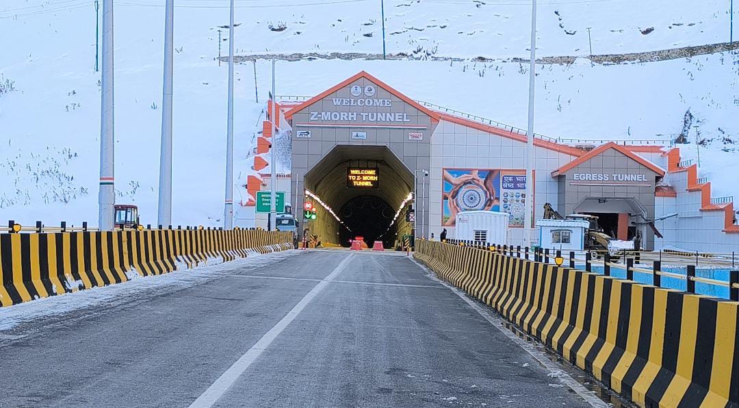 A view of Z-Morh tunnel in connecting Ladakh with Kashmir