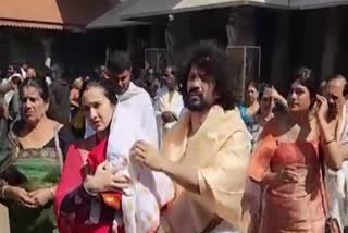 Harshika Bhuvann visits Kollur