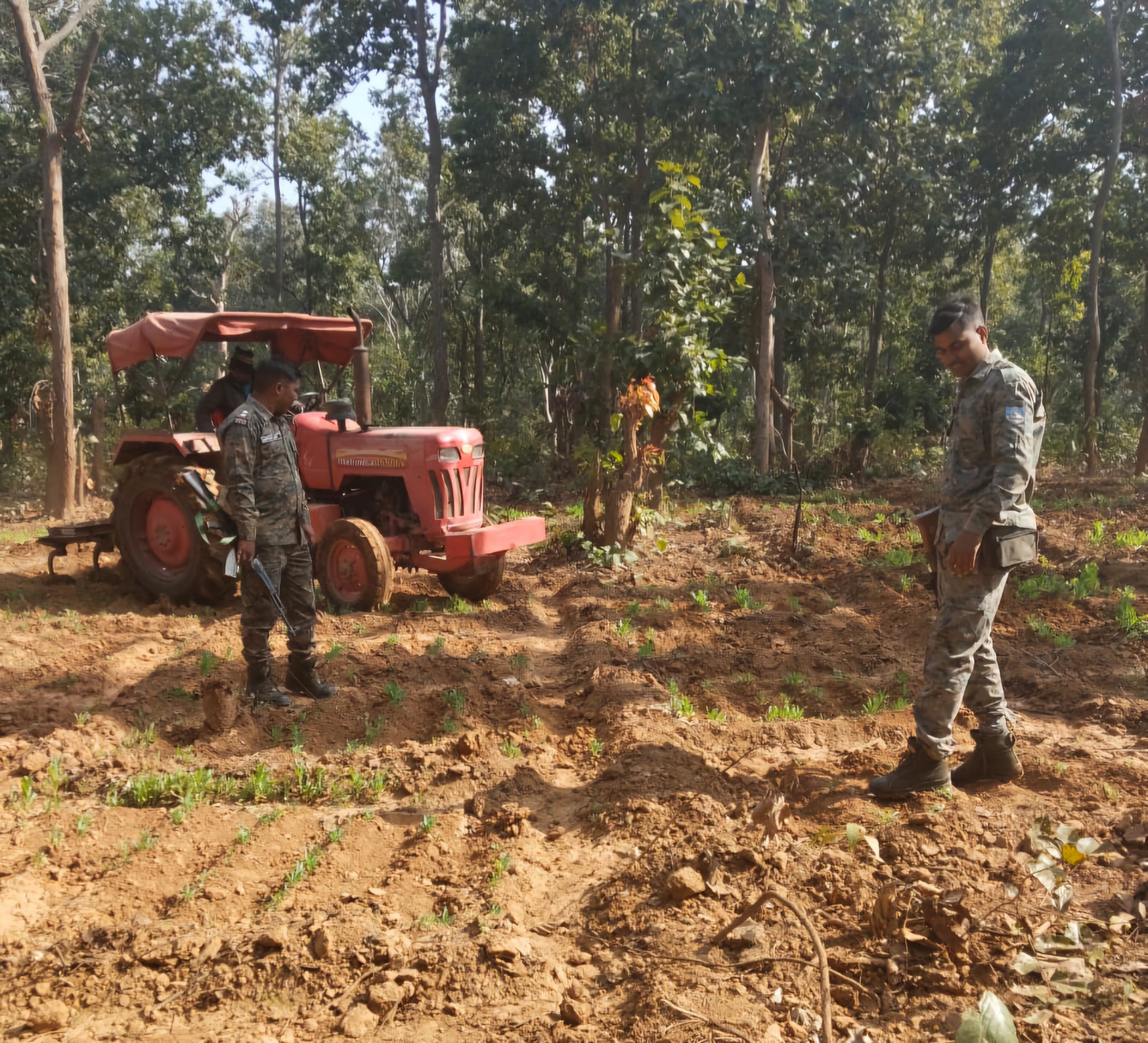 forest and non cultivated land used for poppy cultivation in Palamu