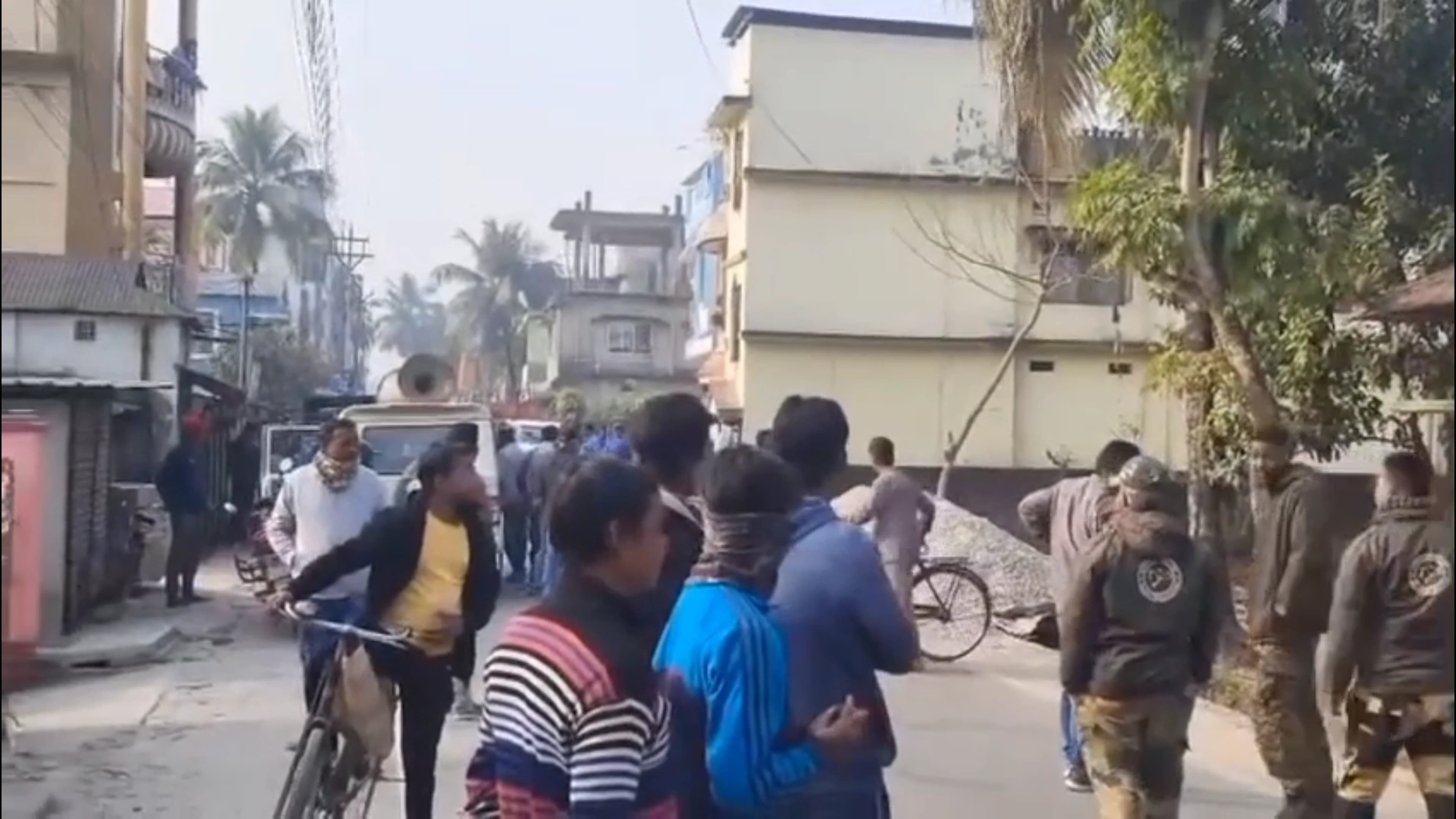 Elephants enter to locality