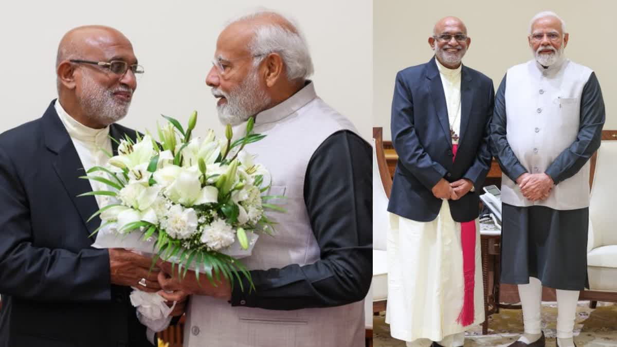 Mar Raphael Thattil met PM Modi  ബിഷപ്പ് മാര്‍ റാഫേല്‍ തട്ടില്‍  റാഫേല്‍ തട്ടില്‍ മോദി കൂടിക്കാഴ്‌ച  പ്രധാനമന്ത്രി നരേന്ദ്രമോദി  PM Narendra Modi