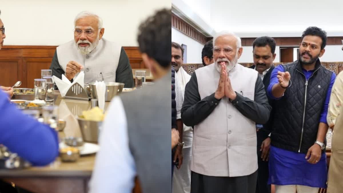 Modi Lunch At Parliament Canteen