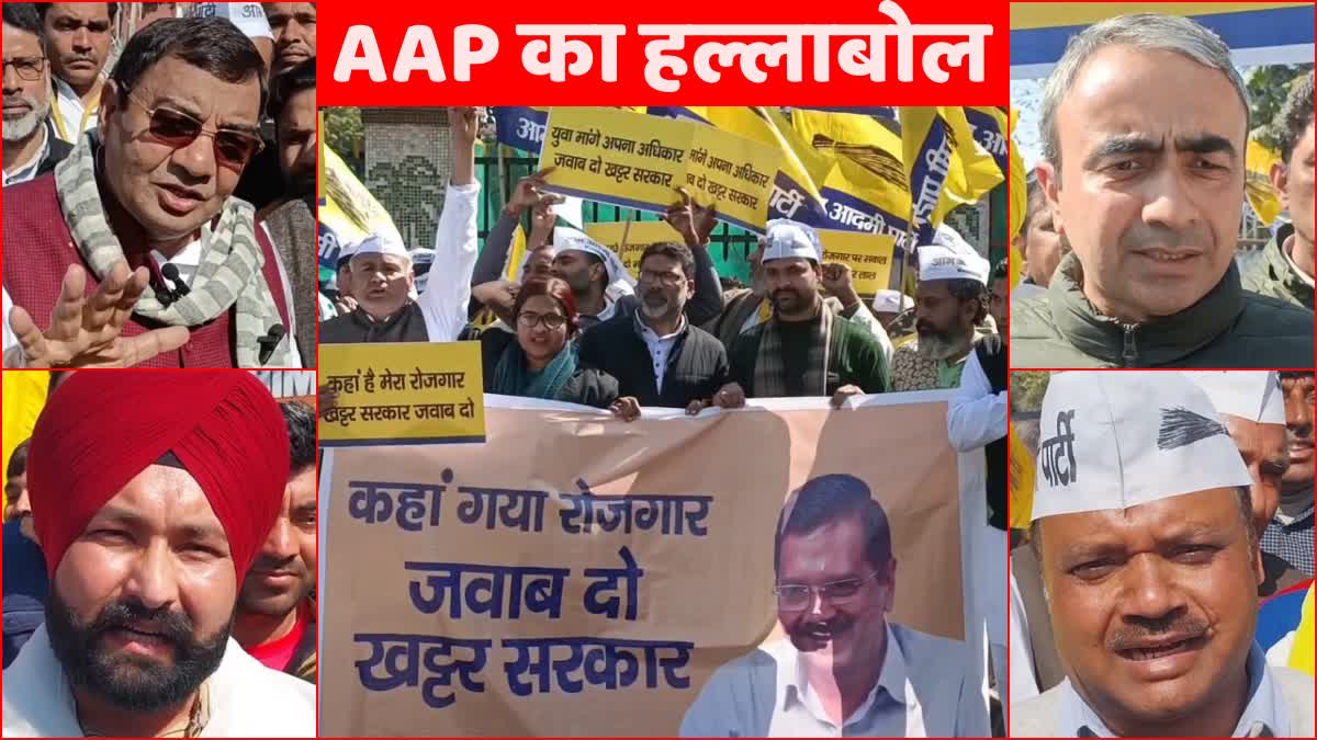 Haryana AAP Protest