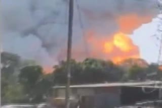 A file picture of Harda firecracker factory blaze