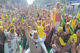 bharti kisan union Ekta Ugraha's sit-in continued for the third day in Bathinda