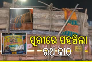 ବିଶ୍ବ ପ୍ରସିଦ୍ଧ ରଥ ଯାତ୍ରା ପାଇଁ ପ୍ରସ୍ତୁତି ଆରମ୍ଭ, ବଡ଼ ଦାଣ୍ଡରେ ପହଞ୍ଚିଲା ପ୍ରଥମ ପର୍ଯ୍ୟାୟ ରଥ କାଠ