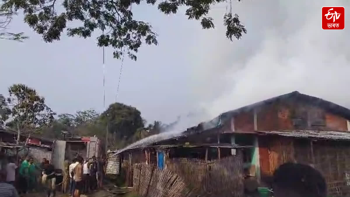 Massive fire breaks out at 3rd Assam Police Cantonment in Jorhat