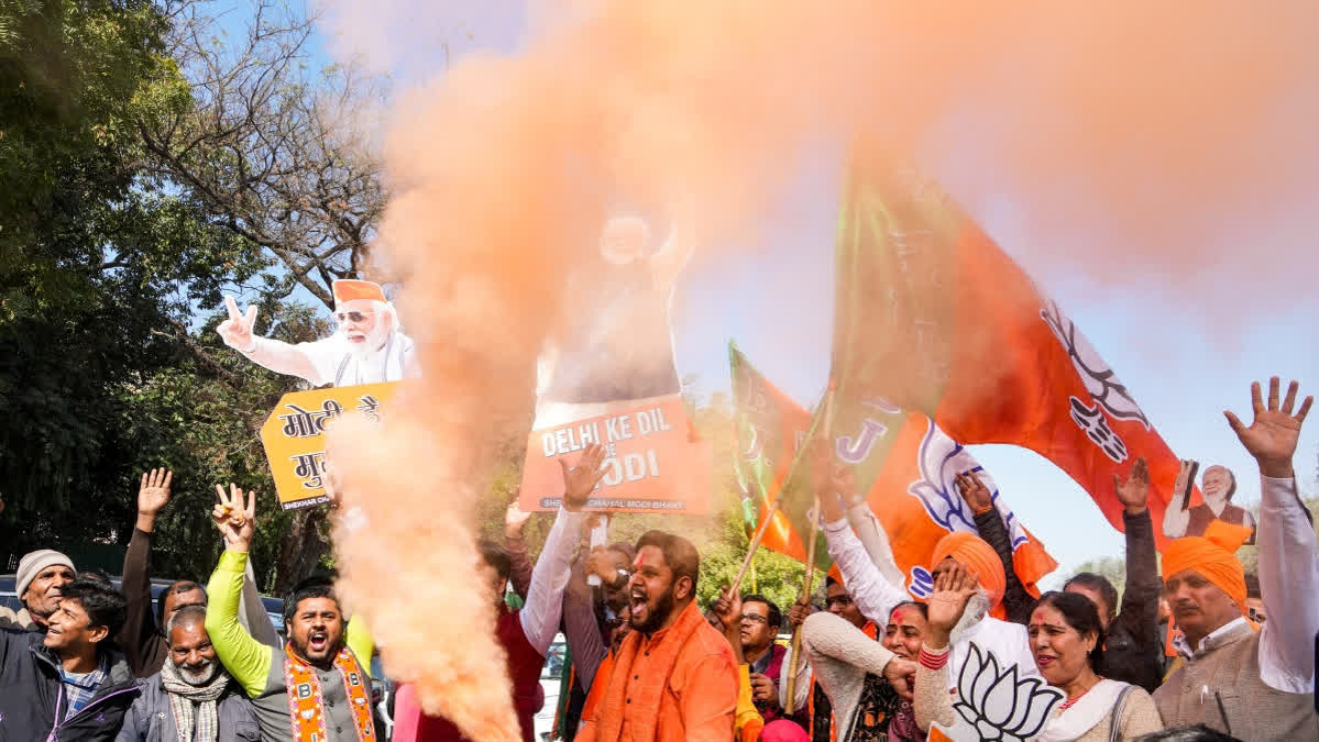 The vote share of BJP, which returned to power in Delhi after a long hiatus of 27 years, has risen by around 13 percentage points in the last decade