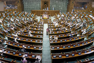 View of the Lok Sabha during ongoing Winter session of Parliament