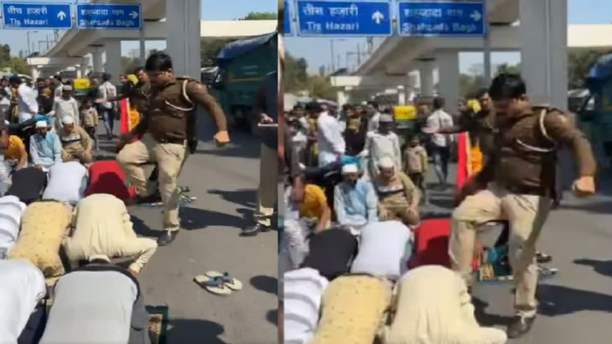 Delhi Police suspended for Muslims kicking issue