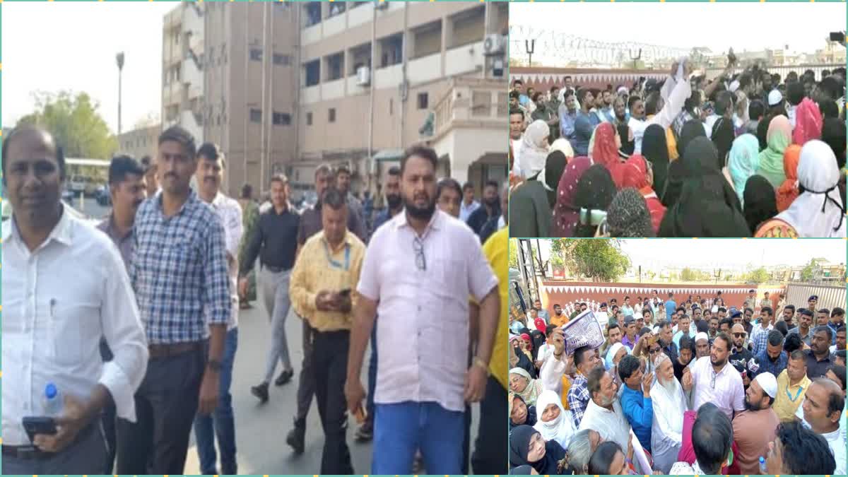 Protest demonstration at East Zone Office demanding basic issues in Ahmedabad