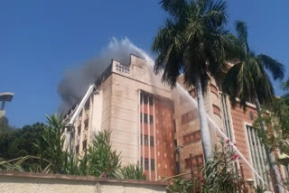 A fire broke out on the third floor of the multi-storey Madhya Pradesh state secretariat building in Bhopal on Saturday morning.