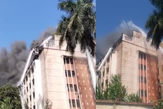 Vallabh bhawan caught massive fire